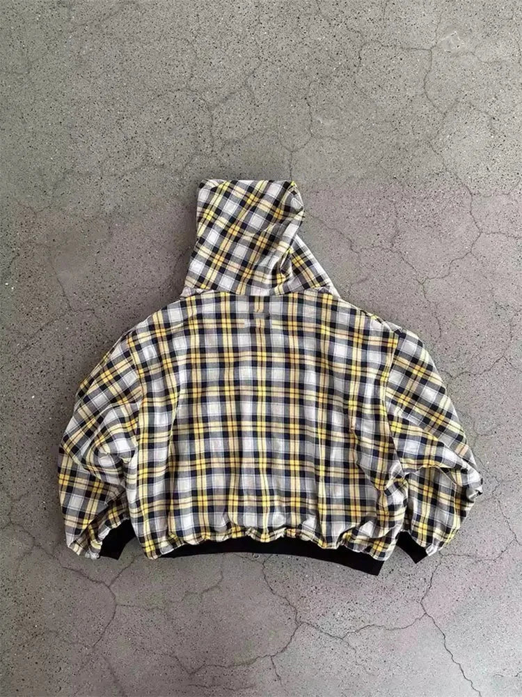 Cozy Plaid Zip-Up Hoodie Comfort